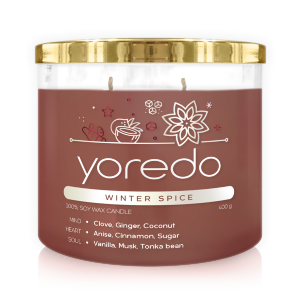 Yoredo Winter Spice świeca sojowa zapachowa 400g